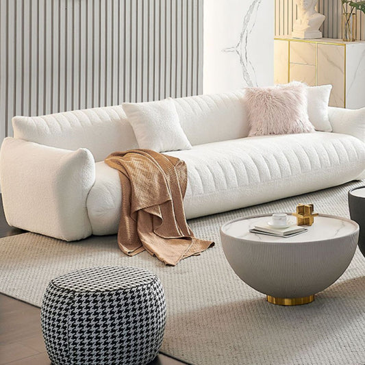 Modern 28,74 "H Wolle eingebrauchtes Armsofa in Weiß für Wohnzimmer