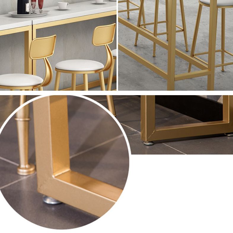 Glam Bar Table Set 1/4 Pieces Rectangle Wood Counter Table with High Stools Clearhalo 'Bar Furniture' 'furn' 'furn_home_bar_bar_sets' 'Furniture' 'Home Bars & Bar Sets' 'home_bar_bar_sets' 'Kitchen & Dining Furniture' 1200x1200_67fc0f8c-6c4d-4bd2-8181-0662855d982f