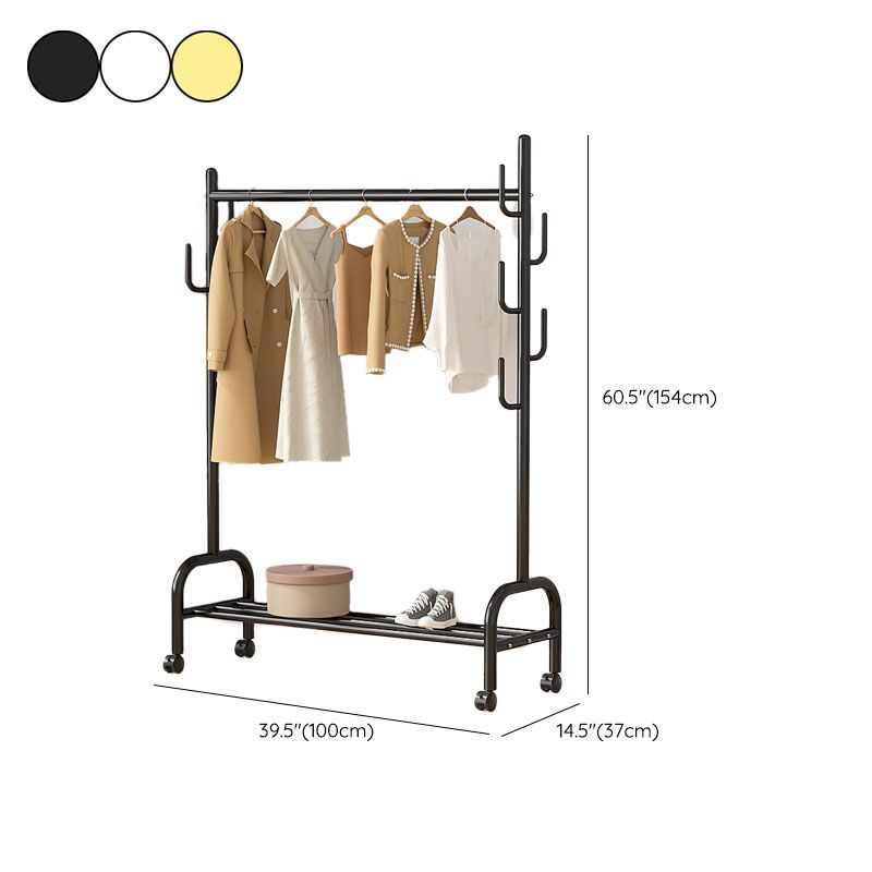 Glam Style Hall Stand Metal Free Standing Stand con gancio di cappotto