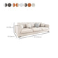 Modern 33,46 "H Faux Leder 3-Sitzer-Quadratarmsofa für Wohnzimmer