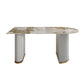Sintered Stone Dining Table Traditional Luxury Dining Table with Double Pedestal Base Clearhalo ' dining_table' 'Dining Tables & Seating' 'Dining Tables' 'furn' 'furn_dining_table' 'Furniture' 'furniture_dining_table' 'Kitchen & Dining Furniture' 'kitchen&dining_furn' 'kitchen' 'kitchen_dining_table' 1200x1200_67fea721-4357-455f-a8e0-0bfcdaaf1a85