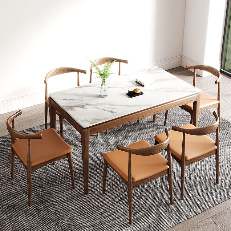 Rectangle Sintered Stone White Dining Table Vintage 4 Legs Table for Dining Room Clearhalo ' dining_table' 'Dining Tables & Seating' 'Dining Tables' 'furn' 'furn_dining_table' 'Furniture' 'furniture_dining_table' 'Kitchen & Dining Furniture' 'kitchen&dining_furn' 'kitchen' 'kitchen_dining_table' 1200x1200_67feb31a-2044-4454-ba71-fdcb5b4b4dbb