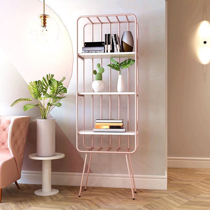 4 Shelves Standard Bookshelf Metal Modern Bookcase ,11.8" W X 70.9" H Clearhalo 'Bookcases' 'furn' 'furn_bookcases' 'Furniture' 'Office Furniture' 1200x1200_67ff9830-b4eb-45df-8de5-8d9807fba584