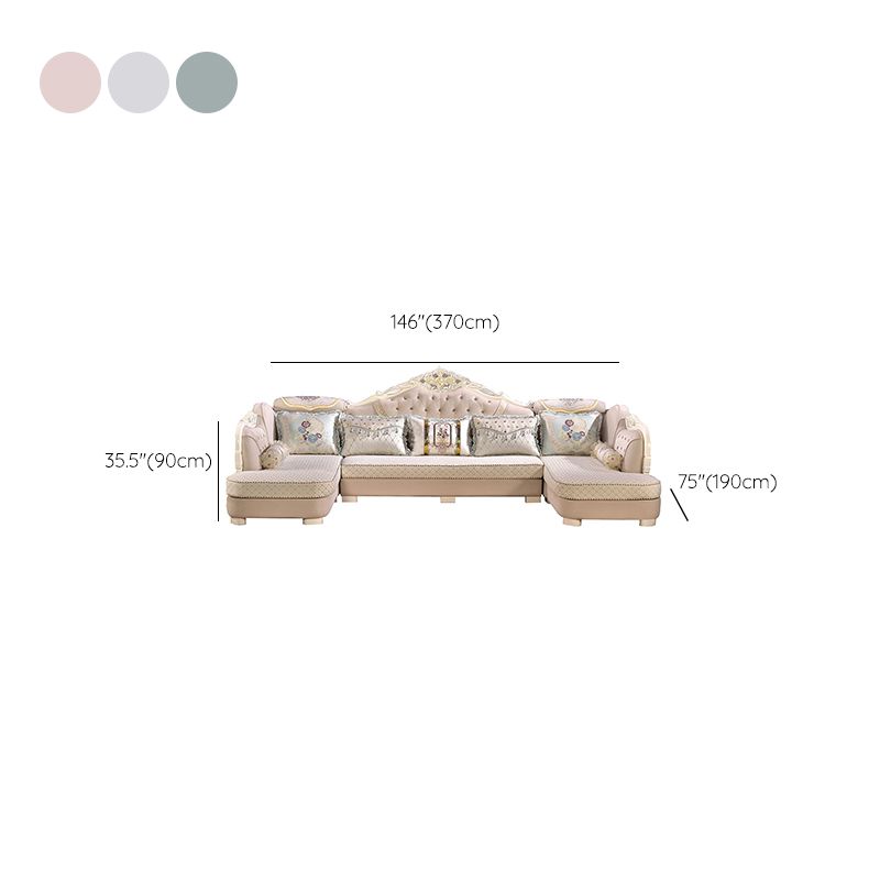 74 "large canapé de section de pays français