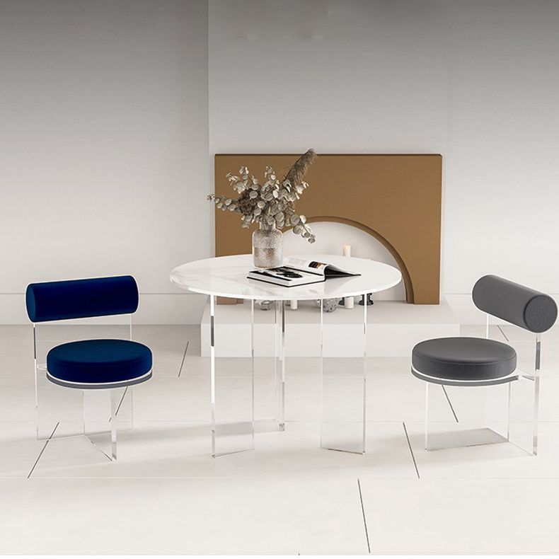 Pièces modernes 1/2/3/5 Pièces à manger Table à manger en pierre ronde pour café