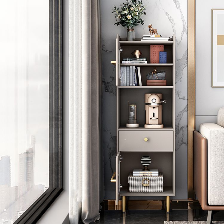 Scheda laterale in stile moderno deposito aperto con armadi di vetro per sala da pranzo in cucina