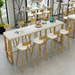 White and Black Glam Style Bar Table in Faux Marble and Metal Milk Tea Shop Bar Table Clearhalo 'Bar Furniture' 'Bar Tables' 'bar_tables' 'furn' 'furn_bar_tables' 'Furniture' 'furniture_bar_tables' 'Kitchen & Dining Furniture' 1200x1200_68060d14-6fa9-4ecf-9ec1-34f3d1af0b7c