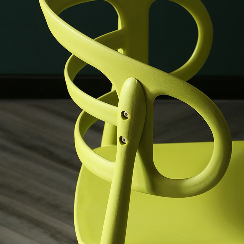 Scandinavian Arm Dining Chairs Plastic Low Back Dining Side Chair for Home Clearhalo 'Dining Chairs' 'Dining Tables & Seating' 'dining_chair' 'furn' 'furn_dining_chair' 'Furniture' 'Kitchen & Dining Furniture' 1200x1200_680778e8-9601-4fd0-9737-77ca17e0d39d