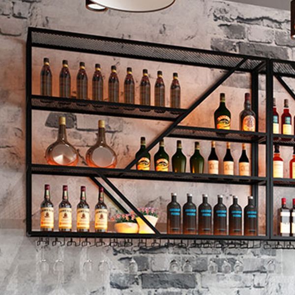 Modern Simple Wine Rack Iron Shelf Wall Mounted Wine Rack for Bar Clearhalo 'furn' 'furn_wine_racks' 'Furniture' 'Kitchen & Dining Furniture' 'Wine Racks' 'wine_racks' 1200x1200_68084cbe-5775-47c7-9203-72915a95f3c1