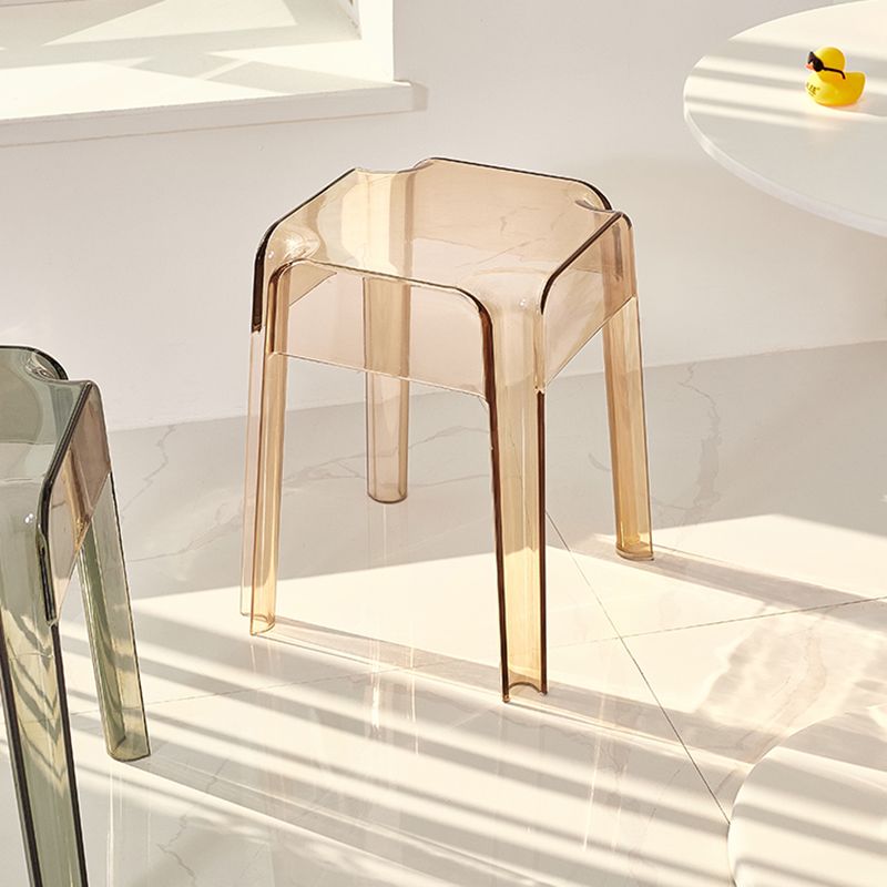 Moderna silla de mostrador cuadrado plástico Taburada de contador interior sin respaldo de plástico