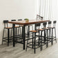 Industrial 1/2/9 Pieces Solid Wood Bar Table Set Rectangular Counter Set for Home Use Clearhalo 'Bar Furniture' 'furn' 'furn_home_bar_bar_sets' 'Furniture' 'Home Bars & Bar Sets' 'home_bar_bar_sets' 'Kitchen & Dining Furniture' 1200x1200_6809fdc6-5195-4ebd-b31e-bba40cca6ba0