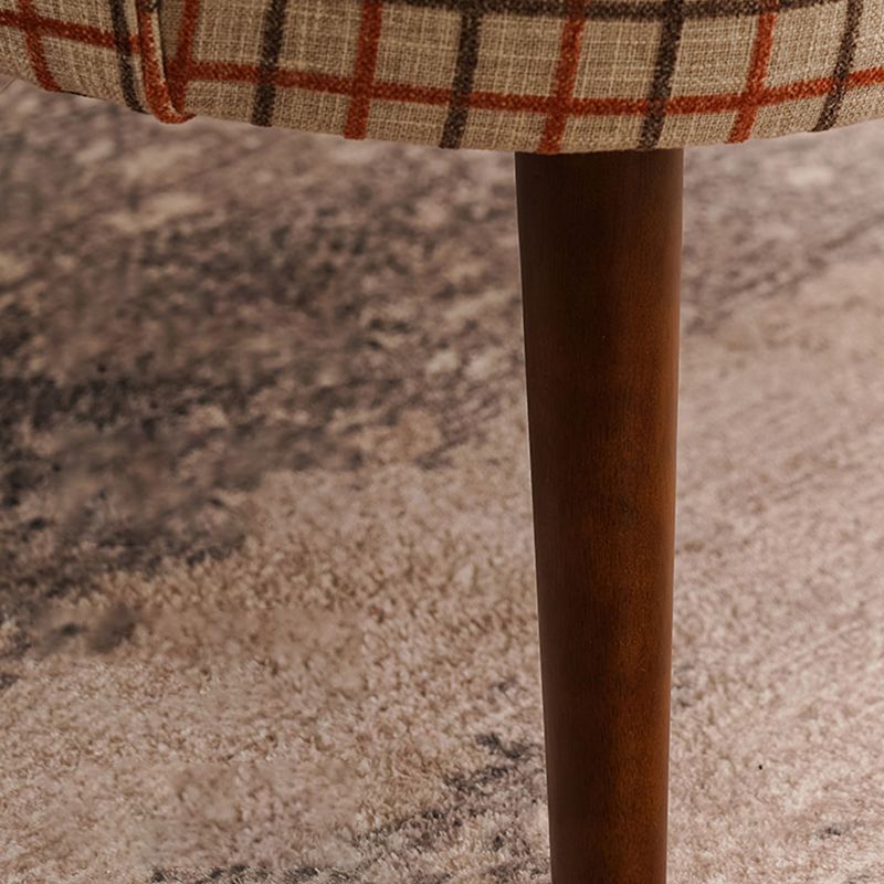 Fixed Back Accent Room Chair Arms Included Lounge Accent Chair with Pillow