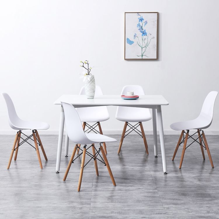 Industrial Style Dining Table 4 Legs Dining Table with Solid Wood Base for Home Use Clearhalo ' dining_table' 'Dining Tables & Seating' 'Dining Tables' 'furn' 'furn_dining_table' 'Furniture' 'furniture_dining_table' 'Kitchen & Dining Furniture' 'kitchen&dining_furn' 'kitchen' 'kitchen_dining_table' 1200x1200_680cb355-4175-40f2-b8f2-cab11ff6c4d5