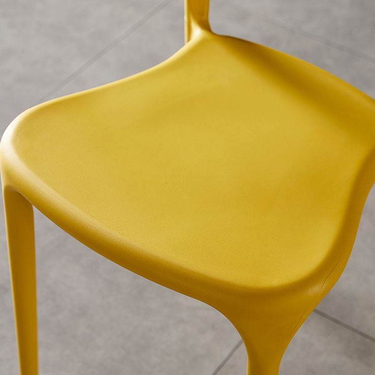 Contemporary Side Chair Stacking Dining Colorful Plastic Armless Chairs for Dining Room Clearhalo ' kitchen&dining_furn' 'Dining Chairs' 'Dining Tables & Seating' 'dining_chair' 'furn' 'furn_dining_chair' 'Furniture' 'furniture_dining_chair' 'Kitchen & Dining Furniture' 'kitchen' 1200x1200_680eb411-73c5-42f5-88ac-e31c1c51e11f