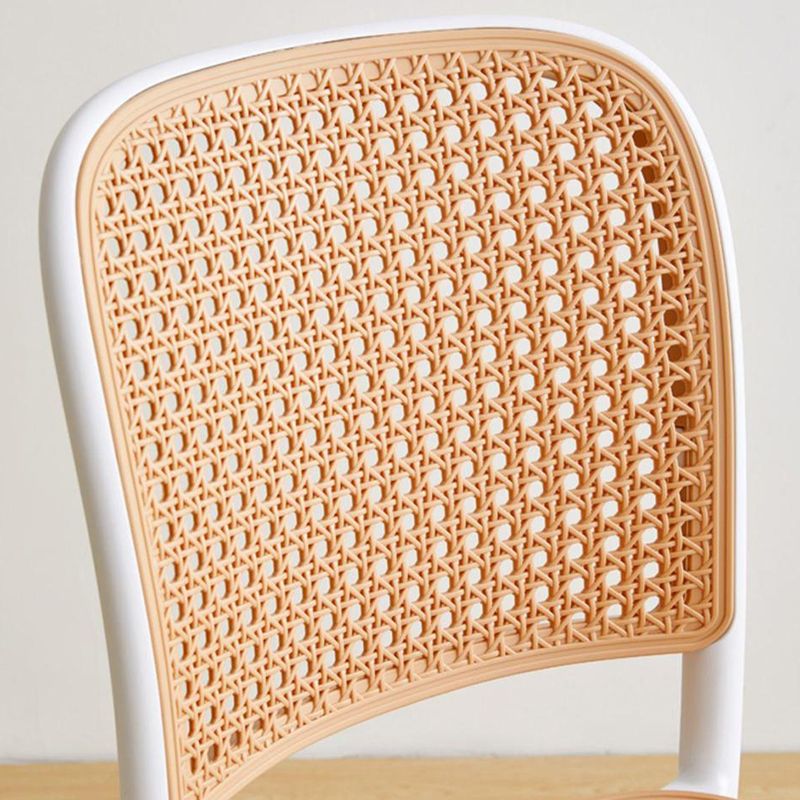 Scandinavian Plastic Barstool Plastic Furniture Rectangle Seat in Matte Finish