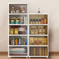 5-Door Storage Cabinet with Legs Contemporary Non-Hanging Armoire