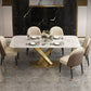 Set da pranzo moderno in pietra sinterizzata Set da pranzo da 1/2/5/6/7 pezzi per uso domestico
