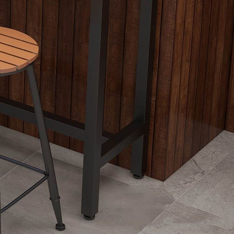 Ensemble de Table de Bar moderne 1/5 pièces, Table de comptoir rectangulaire en bois avec tabourets pour cour