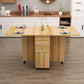 Solid Wood Mid-Century Rectangle Table Wooden Top Table with Drop Leaf Clearhalo ' dining_table' 'Dining Tables & Seating' 'Dining Tables' 'furn' 'furn_dining_table' 'Furniture' 'furniture_dining_table' 'Kitchen & Dining Furniture' 'kitchen&dining_furn' 'kitchen' 'kitchen_dining_table' 1200x1200_6815bcff-9173-4488-acd3-1ec974998f2e