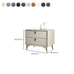 Mesa de acento de cuero Nightsand Modern Bedside Gabinet con cajones