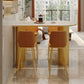 Glam Iron Bar Dining Table with White Stone Top Indoor Bistro Table Clearhalo 'Bar Furniture' 'Bar Tables' 'bar_tables' 'furn' 'furn_bar_tables' 'Furniture' 'furniture_bar_tables' 'Kitchen & Dining Furniture' 1200x1200_681814f1-0f54-47ea-8ca3-ea3190f9a33a