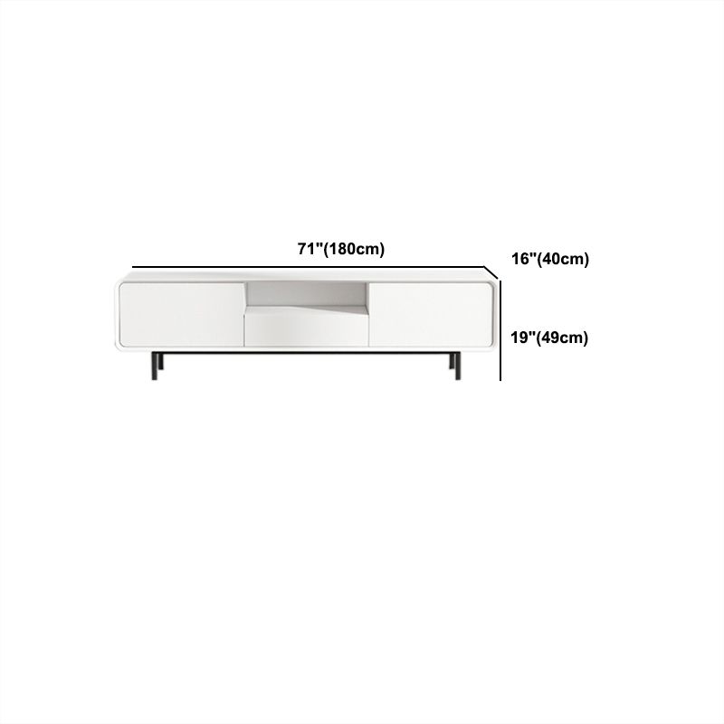 16 "D Consolet de stand de télévision moderne Cabinet télévisé à rangement ouvert, faux bois