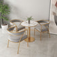 Dining Room Glam Chair Gold Legs Velvet Arm Chair with Upholstered