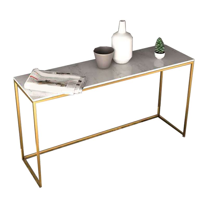Tavolo da divano console in marmo glam tavolo accento per cornice oro per hall