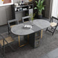 Sintered Stone Dining Table Modern Oval Drop-Leaf 59" Dining Table for Home Use Clearhalo ' dining_table' 'Dining Tables & Seating' 'Dining Tables' 'furn' 'furn_dining_table' 'Furniture' 'furniture_dining_table' 'Kitchen & Dining Furniture' 'kitchen&dining_furn' 'kitchen' 'kitchen_dining_table' 1200x1200_681a3c7e-d05d-49a5-955b-43a8c9f69a32