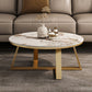 Round Coffee Table Cross Legs Coffee Table Set with Metal Legs Clearhalo 'Coffee & Accent Tables' 'Coffee Tables' 'coffee_tables' 'furn' 'furn_coffee_tables' 'Furniture' 'Living Room Furniture' 1200x1200_681ab0eb-2955-4049-8fba-58a08432783b