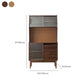 Puertas de vidrio modernas Curio Gabinete Pine Cining Hutch con cajones