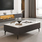 4 Legs Single Coffee Table Rectangle Slate Coffee Table with 4 Drawers