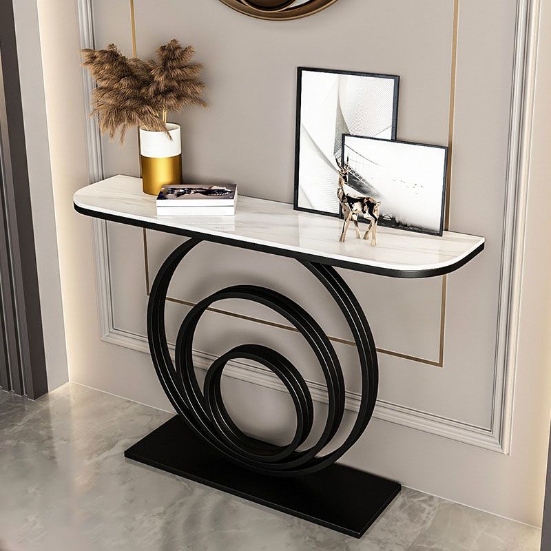 Mesa de consola de glamour de 31.5 pulgadas de acento de altura con 1 estante