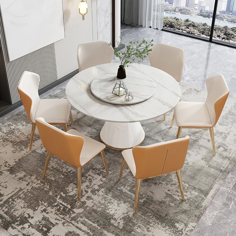 Modern Style 1/4/5/7 Pieces Dining Sintered Stone Dining Table Set with Metal Legs Clearhalo 'Dining Room Sets' 'Dining Tables & Seating' 'dining_room_set' 'furn' 'furn_dining_room_set' 'Furniture' 'furniture_dining_room_set' 'Kitchen & Dining Furniture' 'kitchen&dining_furn' 'kitchen' 1200x1200_681eb55e-e056-4844-852f-02d998d745cb