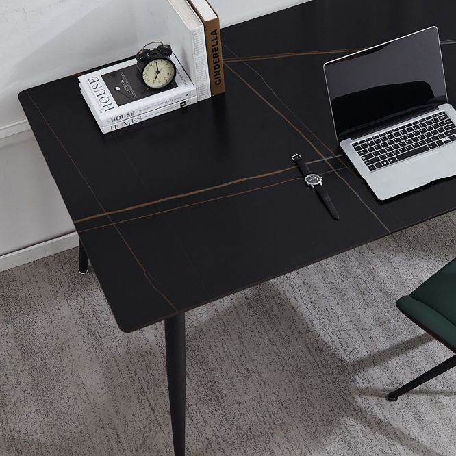 Rechthoekige eigentijdse schrijfbureau Parsons kantoor bureau met metalen benen