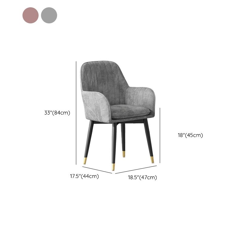 Glam -gestoffeerde tankstoel Velvet Parsons eetkamerstoel voor eetkamer
