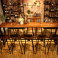 Dark Brown Modern Style Bar Table Solid Wood and Iron Coffee Shop Bar Table Clearhalo 'Bar Furniture' 'Bar Tables' 'bar_tables' 'furn' 'furn_bar_tables' 'Furniture' 'furniture_bar_tables' 'Kitchen & Dining Furniture' 1200x1200_68206092-031b-4e30-9c75-f8ebd9aa8f7b
