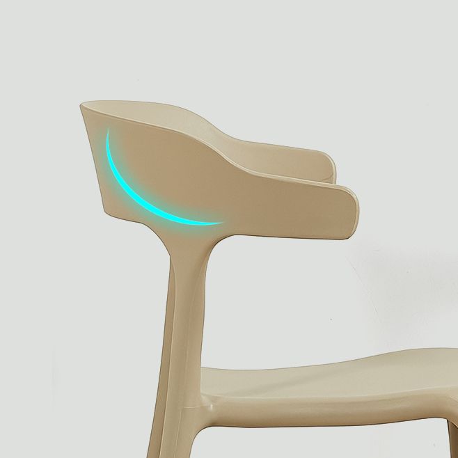 Modern Style Plastic Dining Chair Stackable Dining Armless Side Chairs for Kitchen Clearhalo ' kitchen&dining_furn' 'Dining Chairs' 'Dining Tables & Seating' 'dining_chair' 'furn' 'furn_dining_chair' 'Furniture' 'furniture_dining_chair' 'Kitchen & Dining Furniture' 'kitchen' 1200x1200_68214eb2-8bad-4408-a7b8-08c7555b8e64