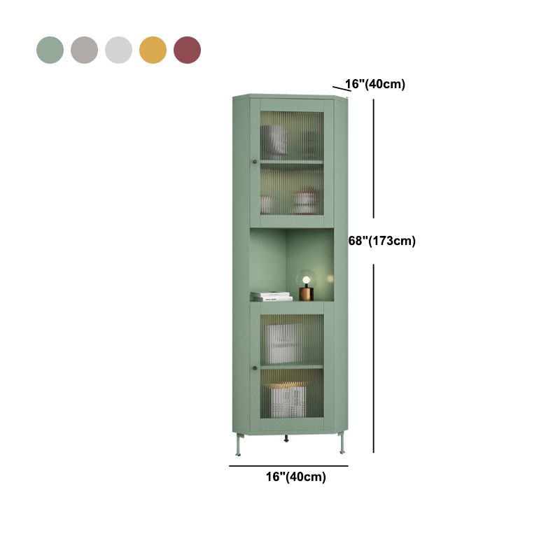 15.75" L * 15.75" W Storage Cabinet with Shelf and Glass Doors Triangle Cabinet Clearhalo 'Cabinets & Chests' 'cabinets_chests' 'furn' 'furn_cabinets_chests' 'Furniture' 'Living Room Furniture' 1200x1200_68221d6a-7f36-43f8-836a-8420f07a3c53