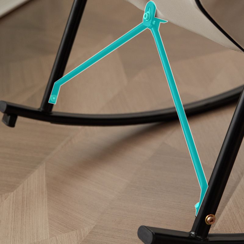 Chaise à bascule de style moderne Fauveau de chaise rembourrée en cuir avec rangement