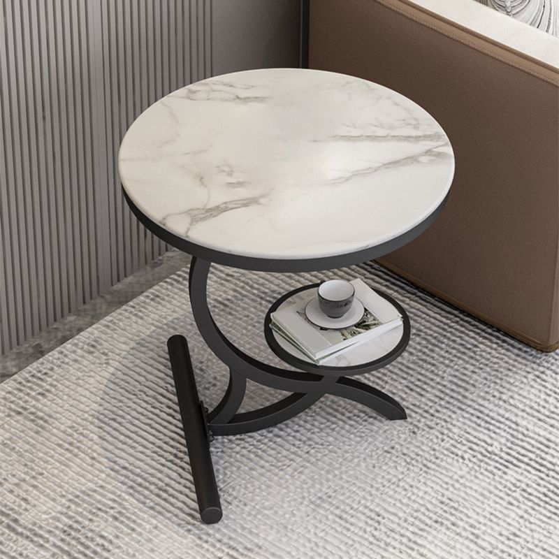 Mesa de esquina abstracta moderna Mesa de extremo redonda para la sala de estar para la sala de estar