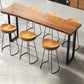 Industrial Bar Dining Table Solid Wood Bar Dining Table with Sled Base Clearhalo 'Bar Furniture' 'Bar Tables' 'bar_tables' 'furn' 'furn_bar_tables' 'Furniture' 'furniture_bar_tables' 'Kitchen & Dining Furniture' 1200x1200_6824dd29-6430-4245-abf3-bf08061f439c