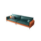 Square Arm Contemporary Faux Leather Sofa Couch in Green and Orange Clearhalo 'furn' 'furn_sofas' 'Furniture' 'furniture_sofas' 'Living Room Furniture' 'Sofa' 'sofas' 1200x1200_68251b02-8210-464c-8da6-42c1707f89cb