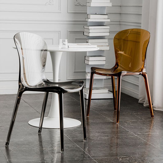 Dining Room Armless Dining Chair Plastic Stacking Side Chair