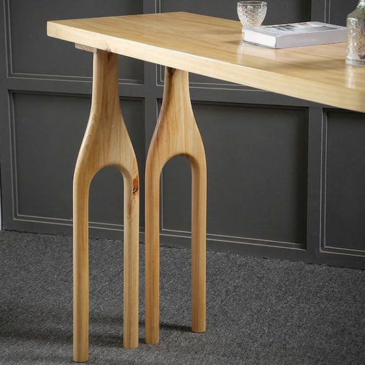 Solid Wood Counter Table with Specialty Table Top Legs Table - 41.3" H Clearhalo 'Bar Furniture' 'Bar Tables' 'bar_tables' 'furn' 'furn_bar_tables' 'Furniture' 'furniture_bar_tables' 'Kitchen & Dining Furniture' 1200x1200_6825dc03-14fa-4d74-bb8d-e4e605bc3856