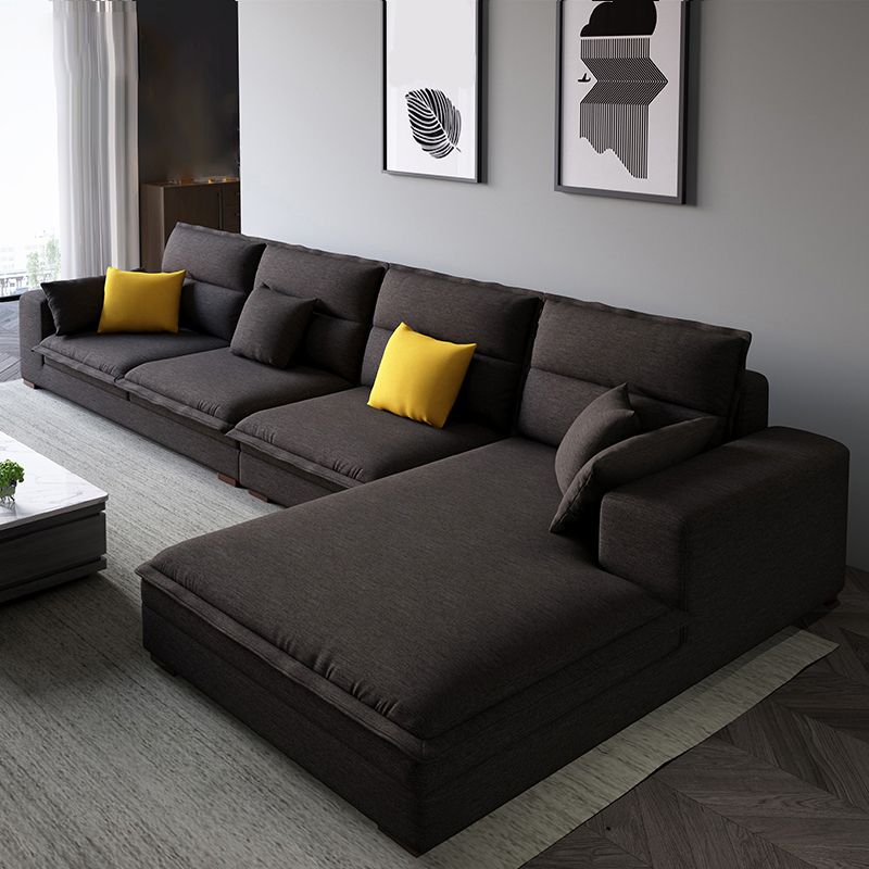 Sezione contemporanea con braccia top a cuscino per 4 persone divano stazionario