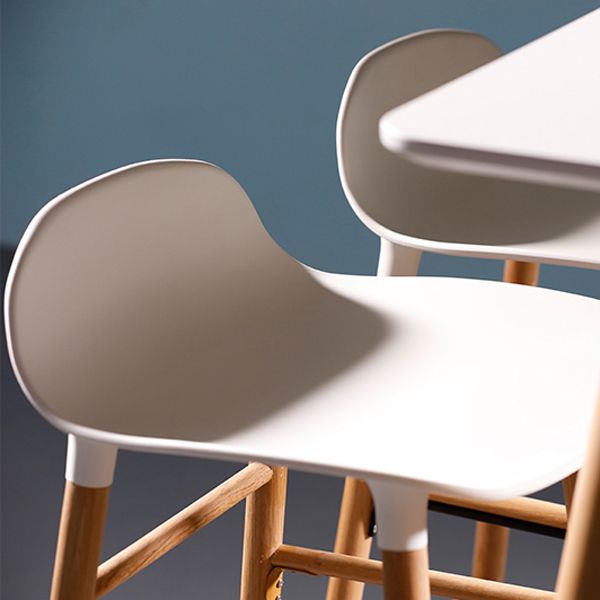 Scandinavian Solid Wood Legs Bar Stool Armless Plastic Bar Stool for Living Room Clearhalo 'Bar Furniture' 'Bar Stools' 'bar_stools' 'furn' 'furn_bar_stools' 'Furniture' 'Kitchen & Dining Furniture' 1200x1200_6826df3d-4888-4aa2-bbb6-4f501b11731a