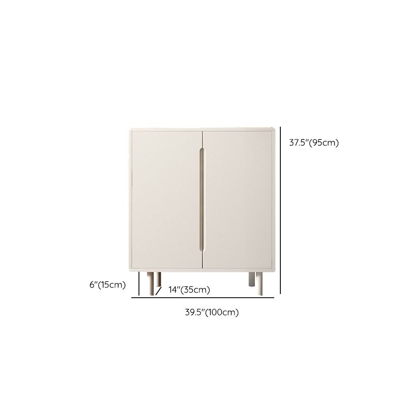 Modern White Dining Server Engineered Wood Sideboard with Adjustable Shelving Clearhalo 'buffet_sideboard' 'Buffets & Sideboards' 'furn' 'furn_buffet_sideboard' 'Furniture' 'Kitchen & Dining Furniture' 1200x1200_68278cc3-03a5-42cc-a2b1-a011449b1e50