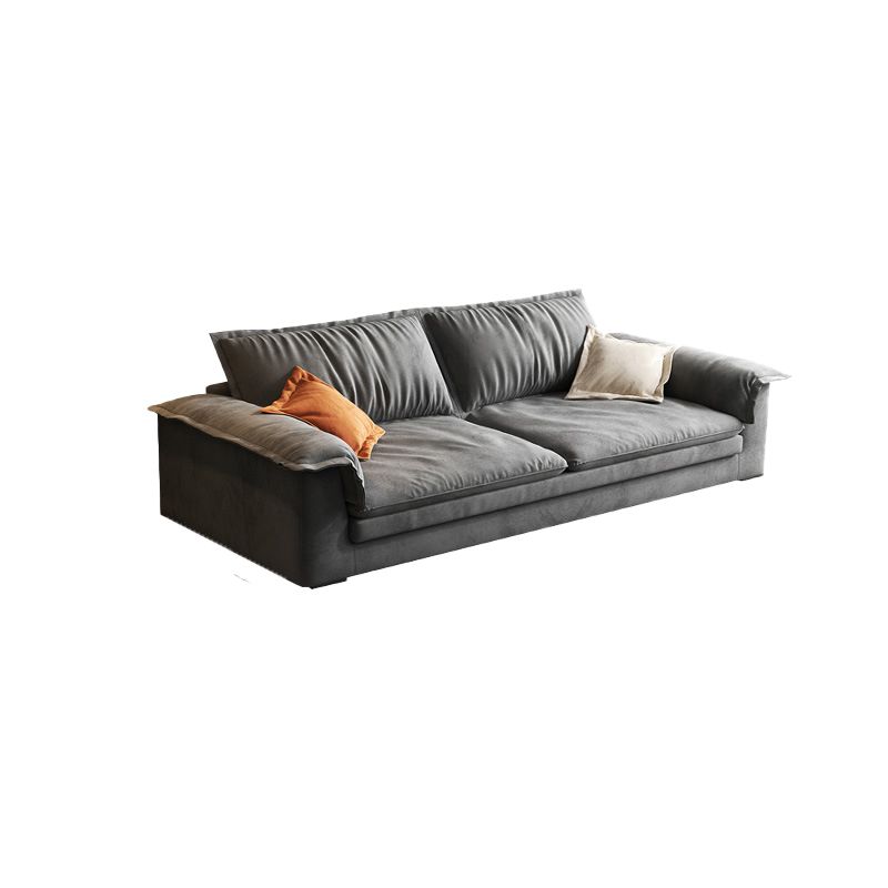 Modern Cushion Back Grey Sectionals 33'"  Pillow Top Arm Sectionals
