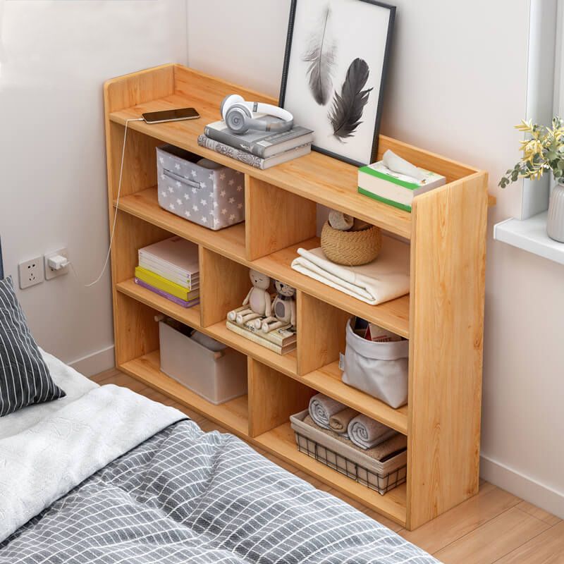 35,43 "Taltabo in legno alto tavolo da notte aperto con scaffali